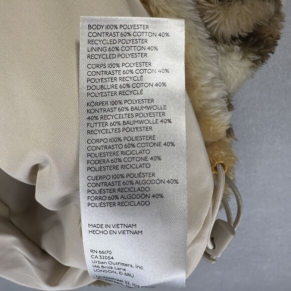 Without Walls Men's Large Hipster Striped Mushroom Sherpa Vest Urban Outfitters - Picture 13 of 16